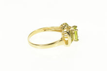 Load image into Gallery viewer, 10K Oval Peridot Semi Halo Statement Ring Size 8.25 Yellow Gold