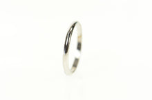 Load image into Gallery viewer, 14K 1.4mm Rounded Simple Plain Child's Band Ring Size 1 White Gold