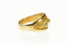 Load image into Gallery viewer, 10K Rounded Black Hills Leaf Statement Band Ring Size 11 Yellow Gold