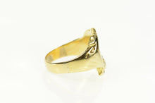 Load image into Gallery viewer, 14K MC Monogram Diamond Ruby Statement Ring Size 6.5 Yellow Gold