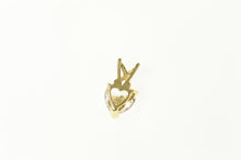 Load image into Gallery viewer, 14K Heart Cubic Zirconia Solitaire Love Symbol Pendant Yellow Gold