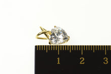 Load image into Gallery viewer, 14K Heart Cubic Zirconia Solitaire Love Symbol Pendant Yellow Gold