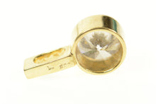 Load image into Gallery viewer, 14K Round Solitaire Classic Simple Cubic Zirconia Pendant Yellow Gold