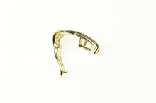 Load image into Gallery viewer, 14K Diamond Two Tone X Criss Cross Clip Slide Pendant Yellow Gold