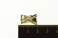 Load image into Gallery viewer, 14K Diamond Two Tone X Criss Cross Clip Slide Pendant Yellow Gold