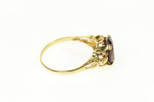 Load image into Gallery viewer, 10K Oval Sim. Garnet Retro Statement Ring Size 8 Yellow Gold