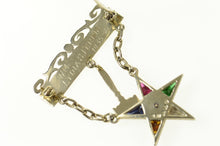 Load image into Gallery viewer, 18K Greenwich Chpt. 93 Order of the Eastern Star Pin/Brooch White Gold