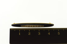 Load image into Gallery viewer, 14K Black Onyx Seed Pearl Victorian Bar Pin/Brooch Yellow Gold