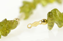 Load image into Gallery viewer, 14K Peridot Baroque Pearl Beaded Statement Bracelet 6.75" Yellow Gold