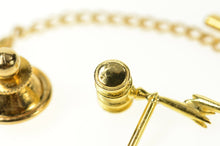 Load image into Gallery viewer, 14K Ornate Snapped Gavel Justice Lapel Pin/Brooch Yellow Gold