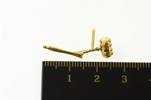 Load image into Gallery viewer, 14K Ornate Snapped Gavel Justice Lapel Pin/Brooch Yellow Gold