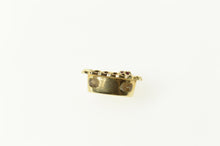 Load image into Gallery viewer, 10K Squared Flower Ruby Accent Slide Bracelet Charm/Pendant Yellow Gold