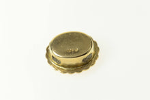 Load image into Gallery viewer, 10K Sapphire Inset Rope Trim Oval Slide Bracelet Charm/Pendant Yellow Gold