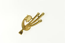 Load image into Gallery viewer, 14K Pear Opal Sapphire Retro Ornate Pendant Yellow Gold