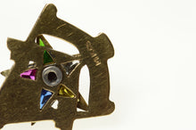Load image into Gallery viewer, 14K Order of the Eastern Star Past Patron Enamel Charm/Pendant Yellow Gold