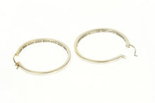 Load image into Gallery viewer, 14K 0.99 Ctw Diamond Classic Statement Hoop Earrings White Gold