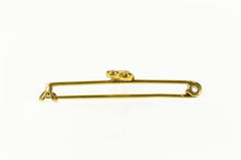 Load image into Gallery viewer, 18K 1950's Ruby Diamond Geometric Bar Pin/Brooch Yellow Gold