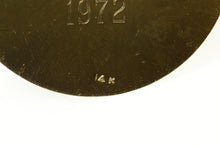 Load image into Gallery viewer, 14K Retro Ornate Syn. Ruby Roadrunner Medallion Charm/Pendant Yellow Gold