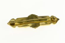 Load image into Gallery viewer, 14K Victorian Black Enamel Mourning Bar Pin/Brooch Yellow Gold
