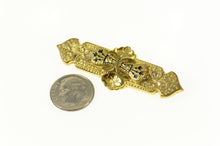 Load image into Gallery viewer, 14K Victorian Black Enamel Mourning Bar Pin/Brooch Yellow Gold
