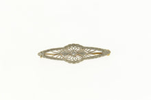 Load image into Gallery viewer, 14K Diamond Ornate Art Deco Filigree Bar Pin/Brooch Yellow Gold