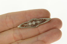 Load image into Gallery viewer, 14K Diamond Ornate Art Deco Filigree Bar Pin/Brooch Yellow Gold