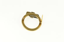 Load image into Gallery viewer, 14K Round Black Onyx Seed Pearl Retro Circle Pin/Brooch Yellow Gold