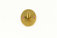 Load image into Gallery viewer, 14K Tall Cedars of Lebanon Enamel Masonic Lapel Pin/Brooch Yellow Gold