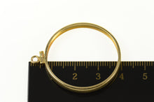 Load image into Gallery viewer, 14K 50.5mm Grooved Trim Coin Bezel Holder Pendant Yellow Gold