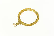 Load image into Gallery viewer, 14K 25.7mm Rope Trim Coin Holder Bezel Pendant Yellow Gold