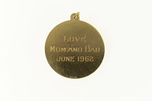 Load image into Gallery viewer, 14K Pearl Sapphire Accent Diploma Graduation Charm/Pendant Yellow Gold