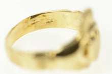 Load image into Gallery viewer, 14K Claddagh Symbol Traditional Irish Loyalty Ring Size 6.75 Yellow Gold