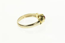 Load image into Gallery viewer, 14K Two Tone Syn. Ruby Cabochon Statement Ring Size 5 Yellow Gold