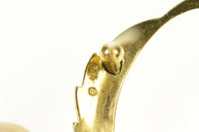 Load image into Gallery viewer, 14K Retro Mikimoto Pearl Leaf Swirl Statement Pin/Brooch Yellow Gold