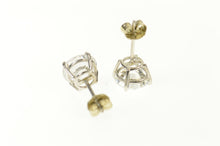 Load image into Gallery viewer, 14K Round Cubic Zirconia Solitaire Stud Earrings White Gold