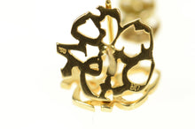 Load image into Gallery viewer, 18K Arabic Script Cut Out Ornate Stud Earrings Yellow Gold
