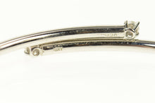 Load image into Gallery viewer, 18K 0.20 Ctw Diamond Wrap Bypass Bangle Bracelet 6.75" White Gold