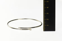 Load image into Gallery viewer, 18K 0.20 Ctw Diamond Wrap Bypass Bangle Bracelet 6.75" White Gold