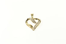 Load image into Gallery viewer, 10K Heart Classic Diamond Love Symbol Pendant Yellow Gold