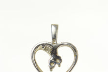 Load image into Gallery viewer, 10K Diamond Heart Love Symbol Classic Pendant White Gold