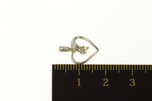 Load image into Gallery viewer, 10K Diamond Heart Love Symbol Classic Pendant White Gold