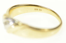 Load image into Gallery viewer, 10K Men's Two Tone Diamond Striped Wedding Ring Size 9.5 Yellow Gold