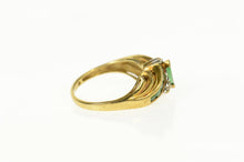 Load image into Gallery viewer, 10K Marquise Emerald Diamond Accent Bypass Ring Size 7 Yellow Gold