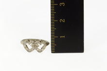 Load image into Gallery viewer, 14K Retro Diamond Accent Heart Love Promise Ring Size 4 Yellow Gold