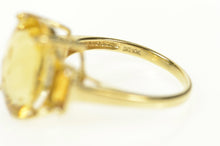 Load image into Gallery viewer, 10K Faceted Oval Syn. Citrine Cocktail Statement Ring Size 8 Yellow Gold