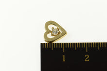 Load image into Gallery viewer, 14K Squared Heart Diamond Inset Love Symbol Pendant Yellow Gold
