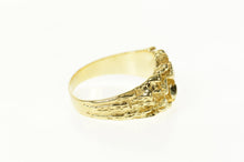 Load image into Gallery viewer, 14K Textured Raw Nugget Statement Abstract Men's Ring Size 12.75 Yellow Gold