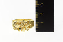 Load image into Gallery viewer, 14K Textured Raw Nugget Statement Abstract Men's Ring Size 12.75 Yellow Gold