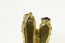 Load image into Gallery viewer, 14K Garnet Ornate Slippers Ballet Dance Shoes Charm/Pendant Yellow Gold