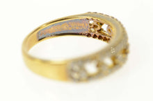 Load image into Gallery viewer, 22K Classic Ornate CZ Stackable Wedding Band Ring Size 7 Yellow Gold